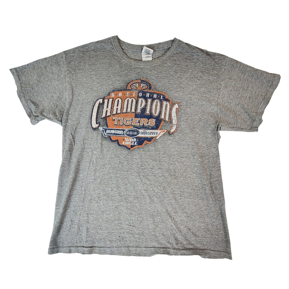 Auburn Tigers Shirt Mens Large Gray College Football National Champions 2010